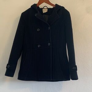 St. John's Bay Women's Black Pea Coat